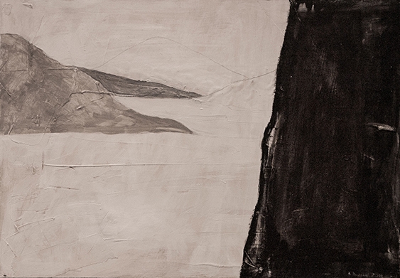 Aneta Posecka - Kieron, acryl op paneel, 50x40cm