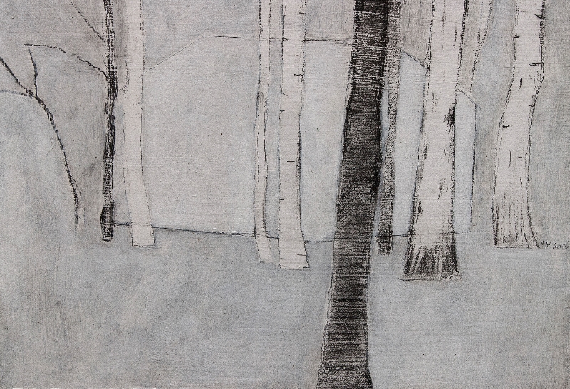 Aneta Posecka - Lapland, acryl op paneel, 30x21cm