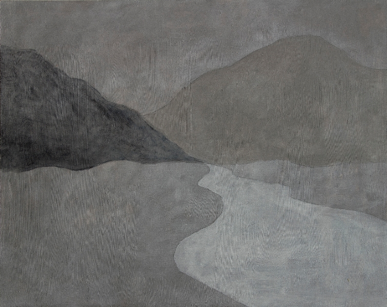 Aneta Posecka - Lapland, acryl op paneel, 50x35cm