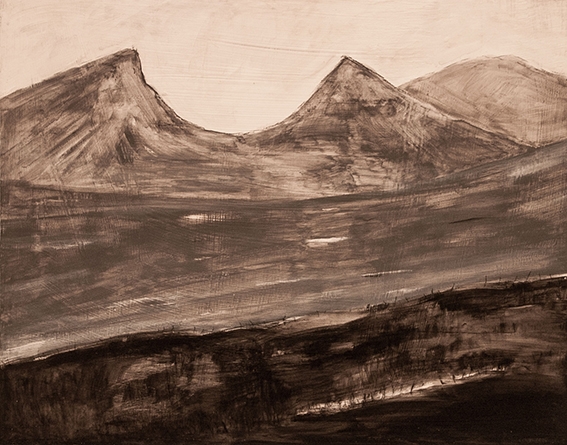 Aneta Posecka - Lapland, acryl op paneel, 50x40cm