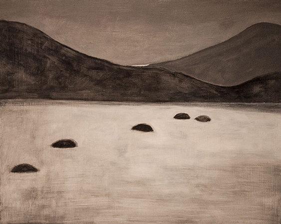 Aneta Posecka - Lapland, acryl op paneel, 50x40cm