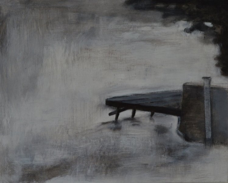 Aneta Posecka - Zonder titel, acryl op paneel, 70x60cm