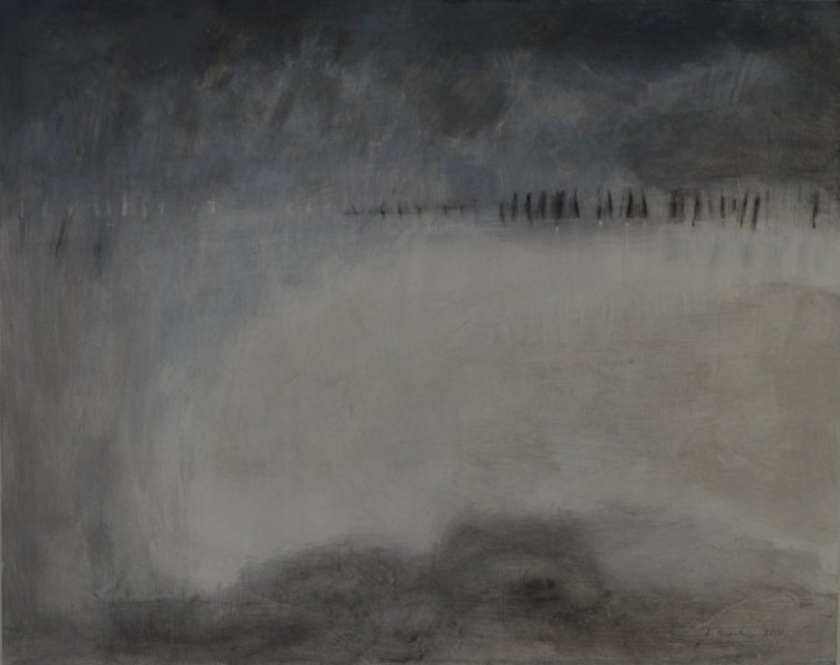 Aneta Posecka - Zonder titel, acryl op paneel, 70x60cm