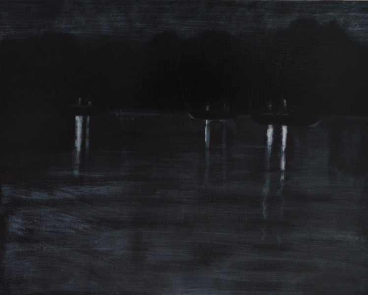 Aneta Posecka - Zonder titel, acryl op paneel, 70x60cm