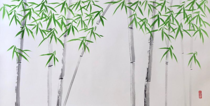 Caroline Mars - Black Bamboo (B), 70x130cm