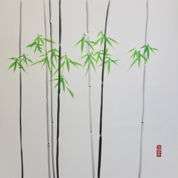 Caroline Mars - Black Bamboo (B), 70x130cm