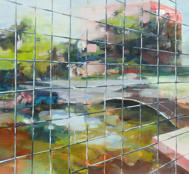 Ewa Maziarz - Een uitzicht, olieverf op linnen