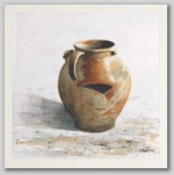 Frank Zindler - Oude kruik, aquarel, 51x61cm
