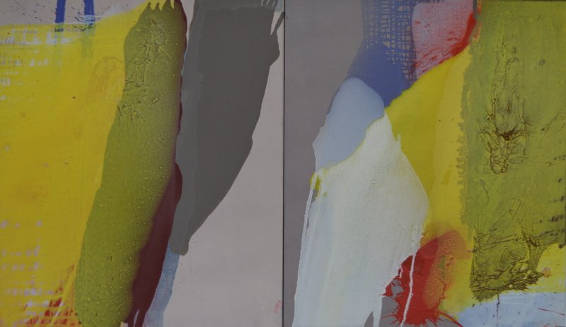 Jan Mulder - Nacht baum, olieverf op linnen,x60x70cm, 2 luik