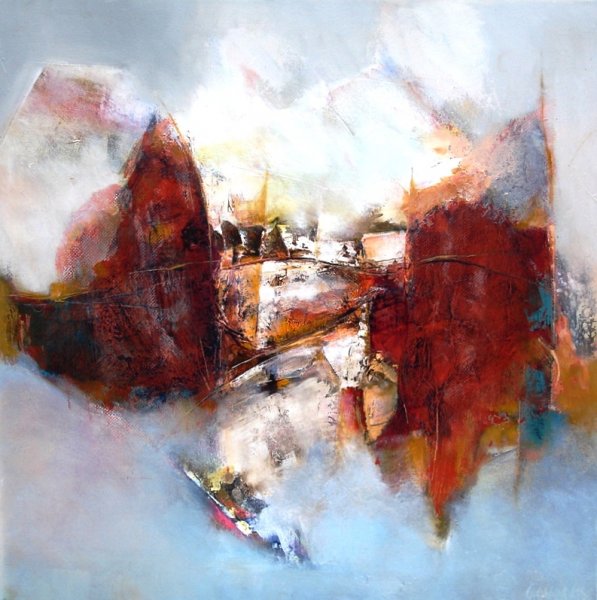 Sietse Goverts - Château-en-Espagne-olieverf-op-linnen-70x70cm